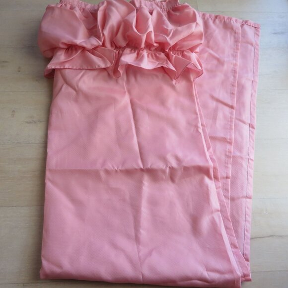 Vintage Fabric Shower Curtain Blouson Valance Pink Swiss Poka Dot Cottage NEW - Picture 6 of 9